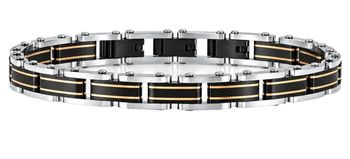 Męska bransoletka Nomination Italy Virtus Code czarno-srebrna PVD 18–21 cm 133101029 (2).jpg
